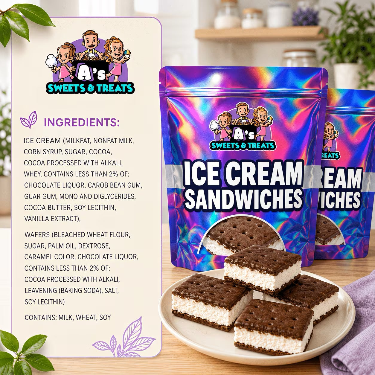 Freeze Dried  Ice Cream Sandwich